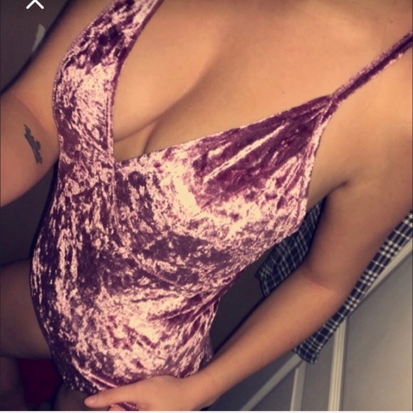Brand New Pink Velvet Bodysuit - Picture 7 of 7